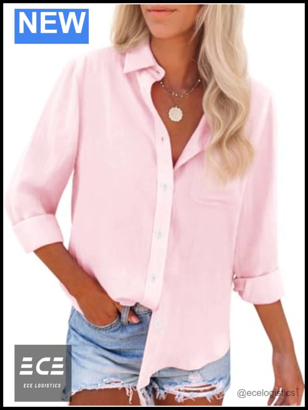 Womens Cotton Button Down Oxford Shirt Long Sleeve Collared Tunic